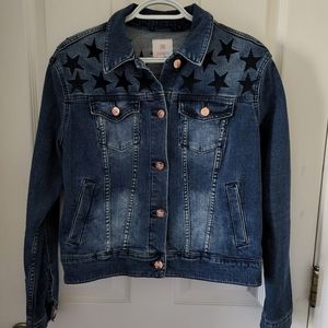 Women's LuLaRoe Jean Jacket with stars size M